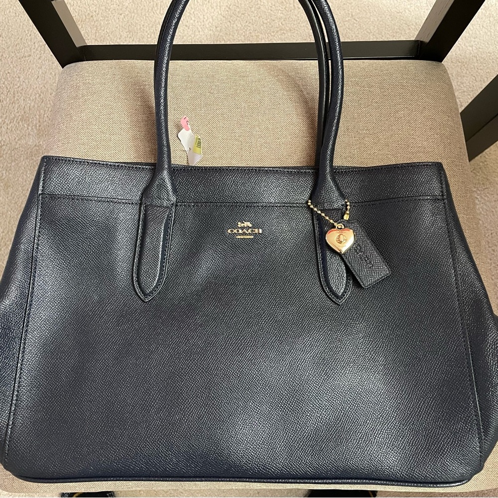 NEW NAVY BLUE COACH HANDBAG